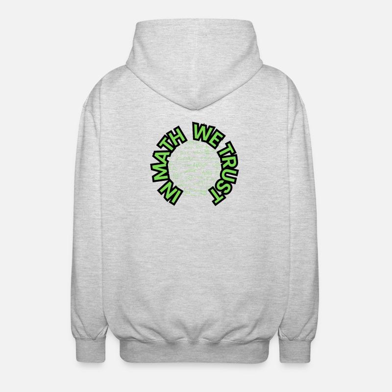 In Math We Trust - Mathe - Design - Unisex Kapuzenjacke - Hellgrau meliert