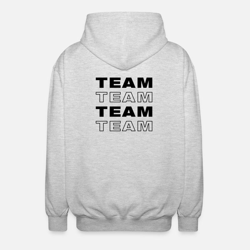 Équipe - Veste à capuche unisexe - gris clair chiné