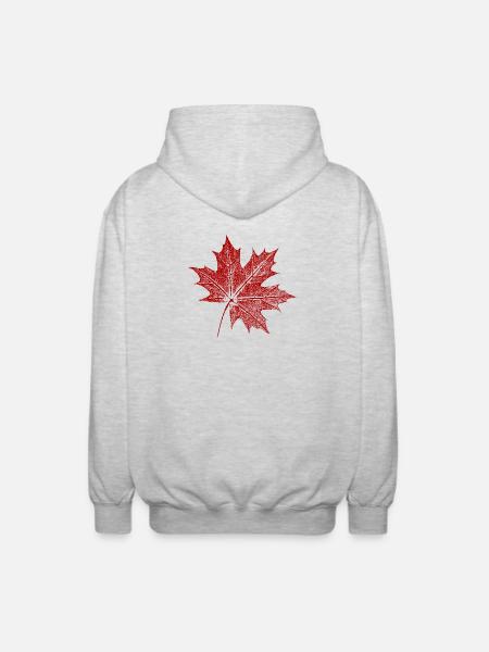 Feuille d’érable - Veste à capuche unisexe - gris clair chiné