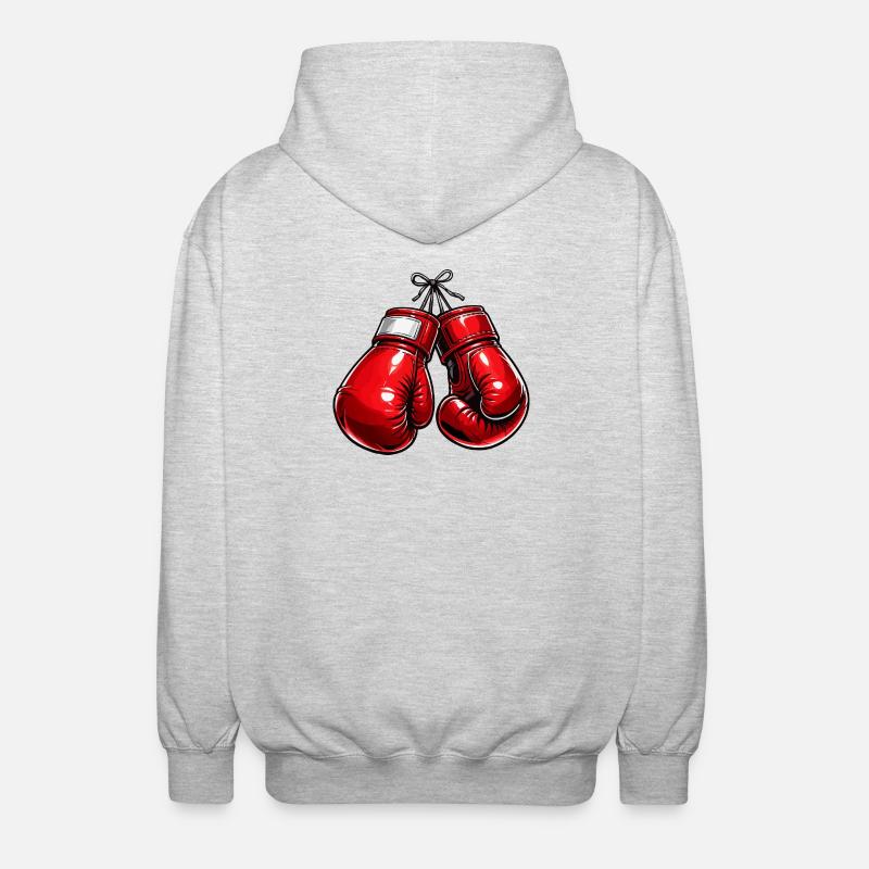 Boxe - Veste à capuche unisexe - gris clair chiné
