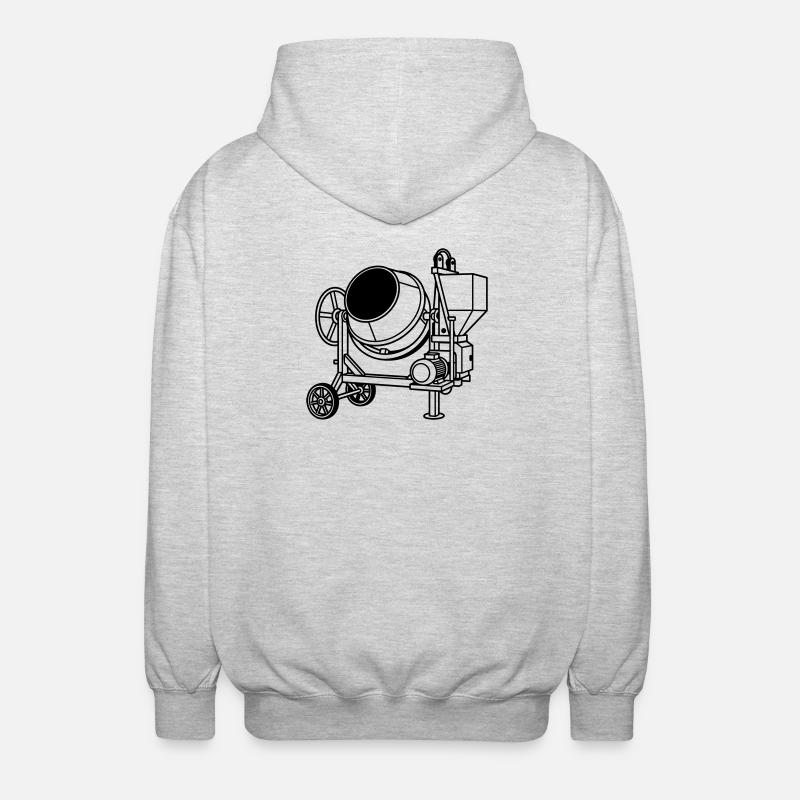cement drum - Unisex Hooded Jacket - light heather grey