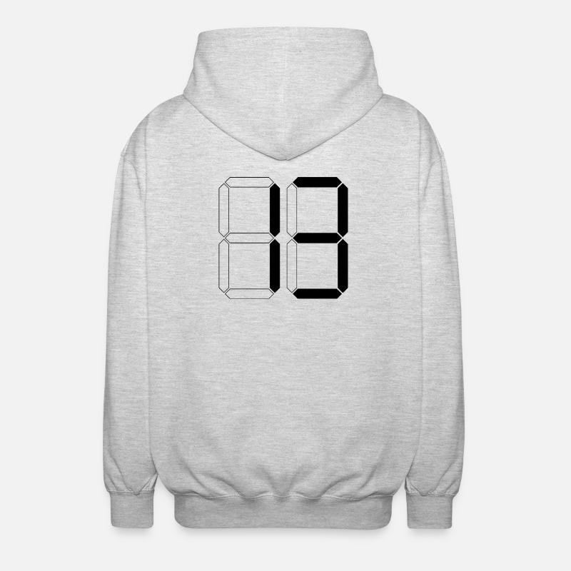 NUMÉRO 13 Treize Cadeaux d’anniversaire numériques - Veste à capuche unisexe - gris clair chiné