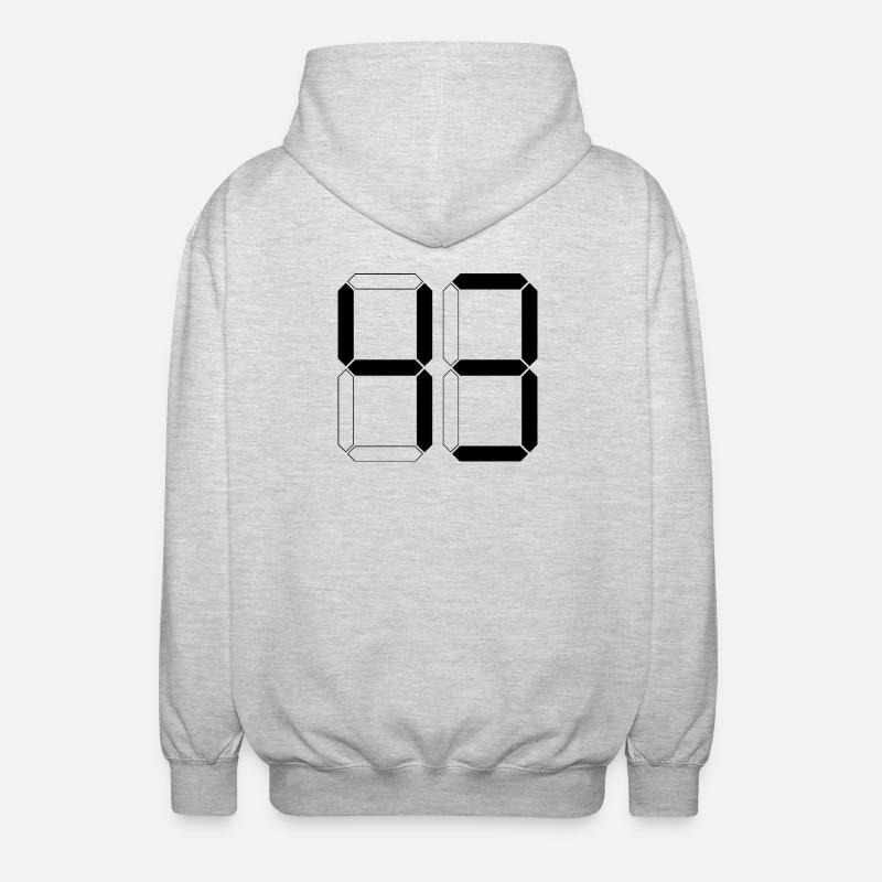 NUMMER 43 Dreiundvierzig Geschenk Digital - Unisex Kapuzenjacke - Hellgrau meliert