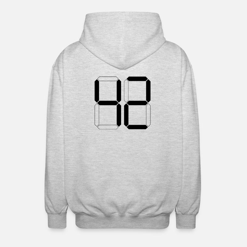NUMMER 42 Zweiundvierzig Geschenk Digital - Unisex Kapuzenjacke - Hellgrau meliert