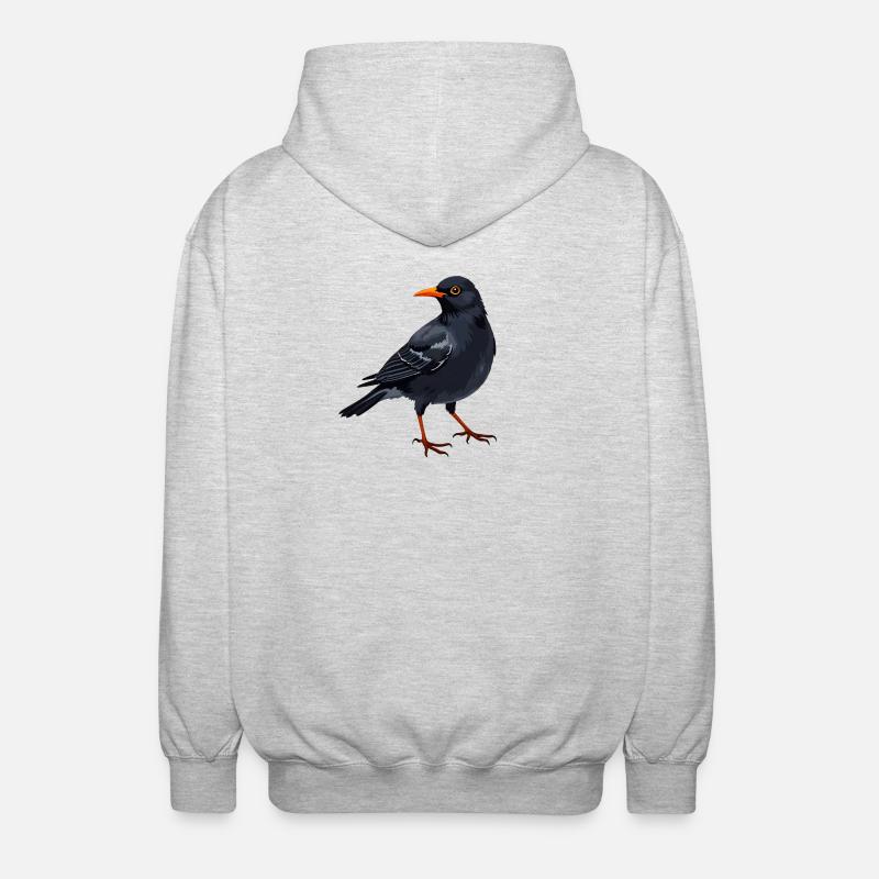 Blackbird - Unisex Hooded Jacket - light heather grey