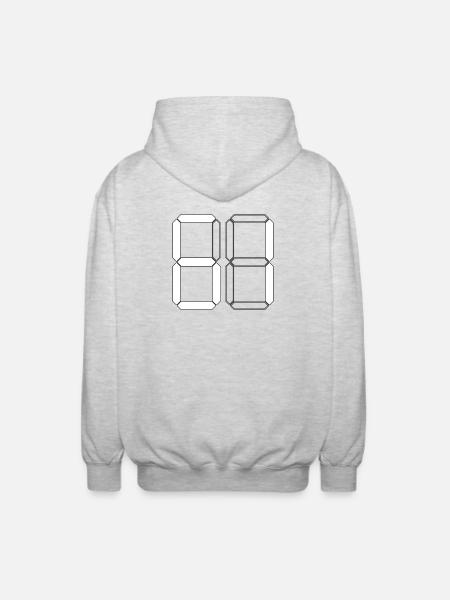 NUMBER 61 Sixty-One Gift Digital - Unisex Hooded Jacket - light heather grey