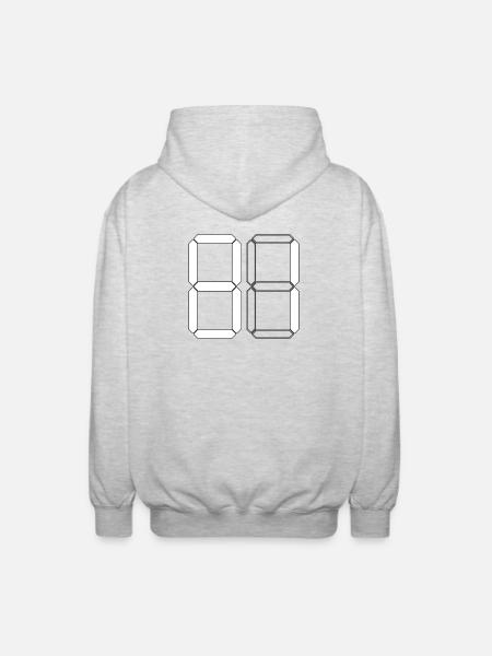 NUMBER 81 Eighty-One Gift Digital - Unisex Hooded Jacket - light heather grey