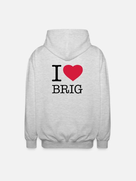 J’AIME BRIGUE - Veste à capuche unisexe - gris clair chiné