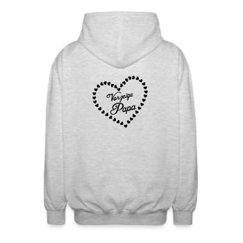 Vorzeigepapa Vater Vatertag Liebe Geschenk - Unisex Kapuzenjacke - Hellgrau meliert - Hinten - AI Model Male 185 light (185cm)
