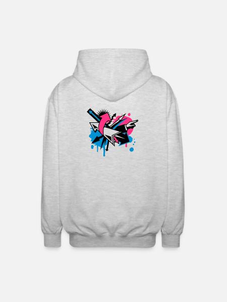 Arrows in different directions - Unisex Hooded Jacket - light heather grey
