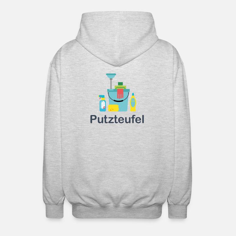 Putzteufel - Unisex Kapuzenjacke - Hellgrau meliert