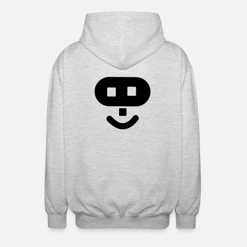 Hacker-Logo - Unisex Kapuzenjacke - Hellgrau meliert