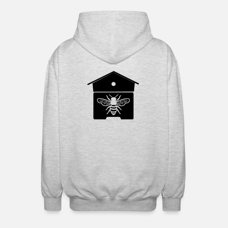 Bienenhaus oder Bienennest - Unisex Kapuzenjacke - Hellgrau meliert
