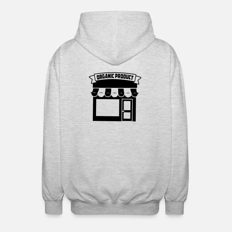 Acheter bio - Veste à capuche unisexe - gris clair chiné