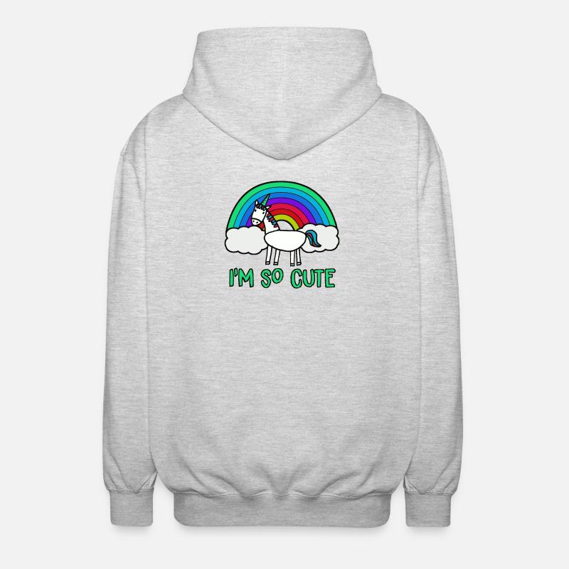 Ich bin so süß - Unisex Kapuzenjacke - Hellgrau meliert