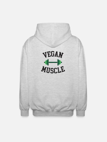 Vegan Muscle - Unisex Hooded Jacket - light heather grey