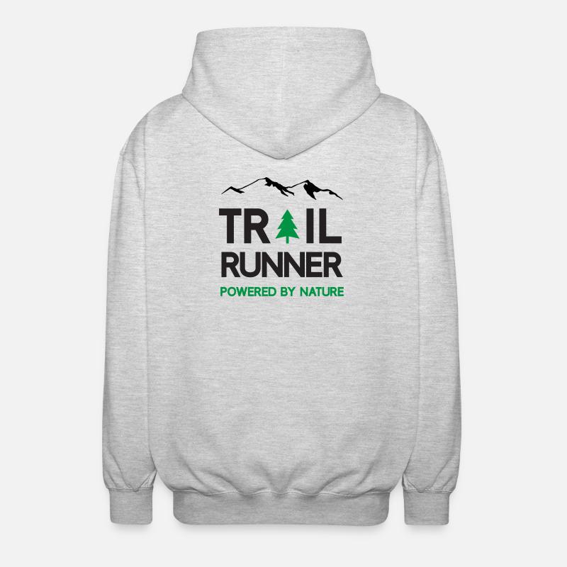 Trail Runner - Propulsé par la nature - Veste à capuche unisexe - gris clair chiné
