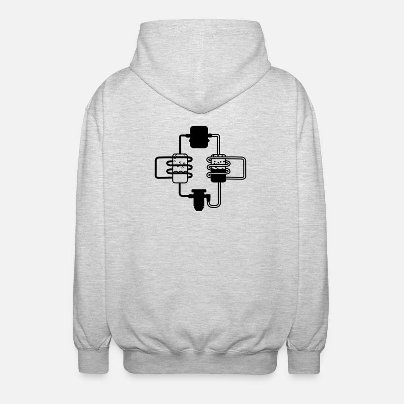 Pompe à chaleur - Veste à capuche unisexe - gris clair chiné