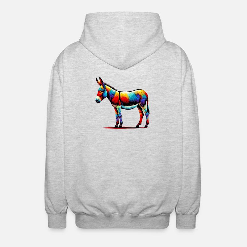 Donkey, Pacifier, Mule - Unisex Hooded Jacket - light heather grey