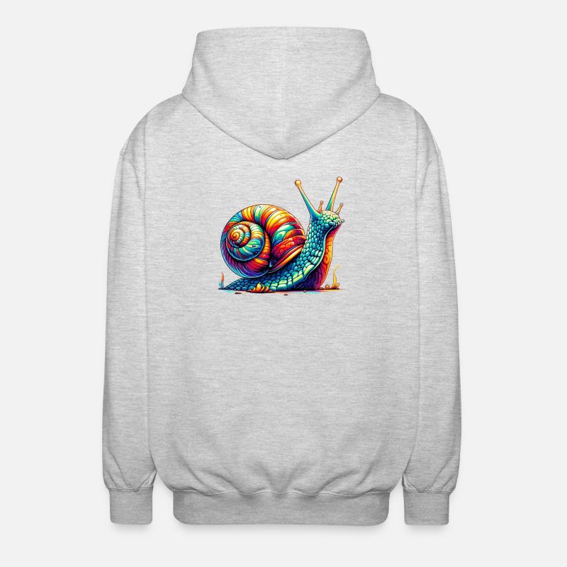 Escargot - Veste à capuche unisexe - gris clair chiné