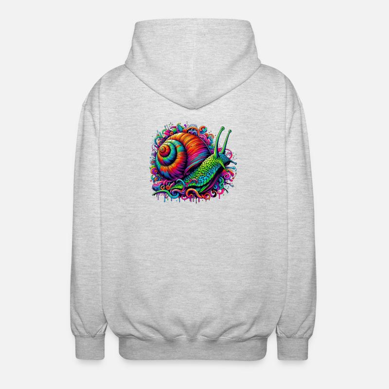 Escargot - Veste à capuche unisexe - gris clair chiné