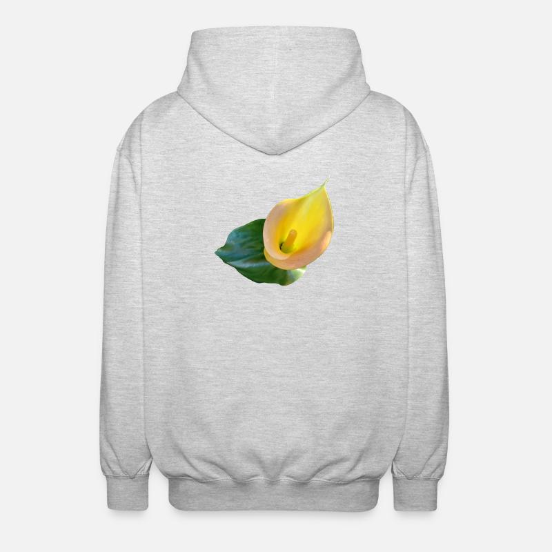 LYS CALLA JAUNE - Veste à capuche unisexe - gris clair chiné