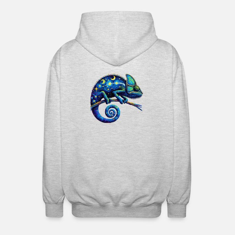Chamäleon - Unisex Kapuzenjacke - Hellgrau meliert