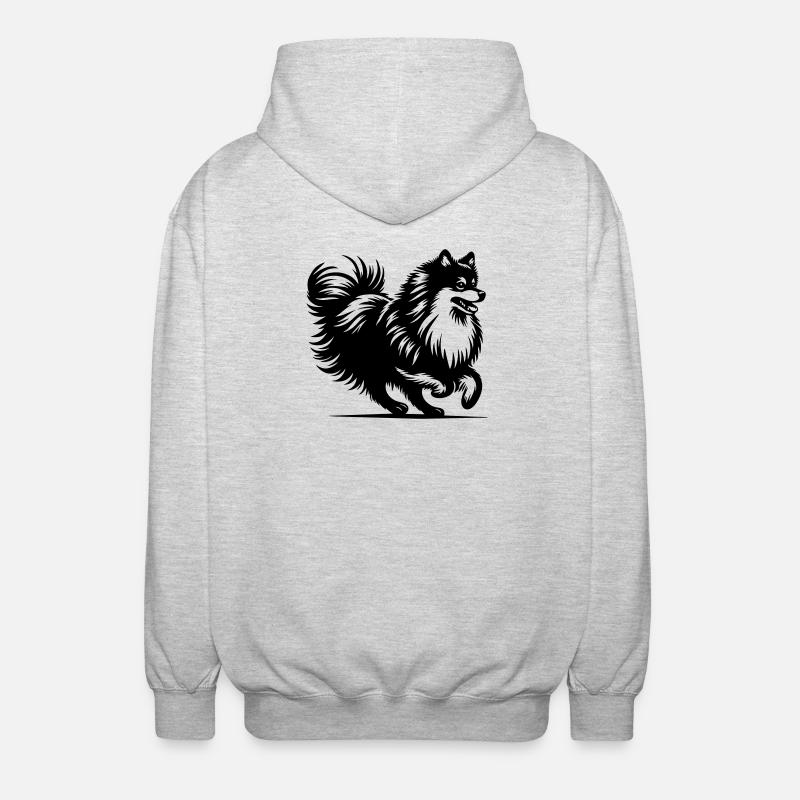 Spitz - Unisex Kapuzenjacke - Hellgrau meliert