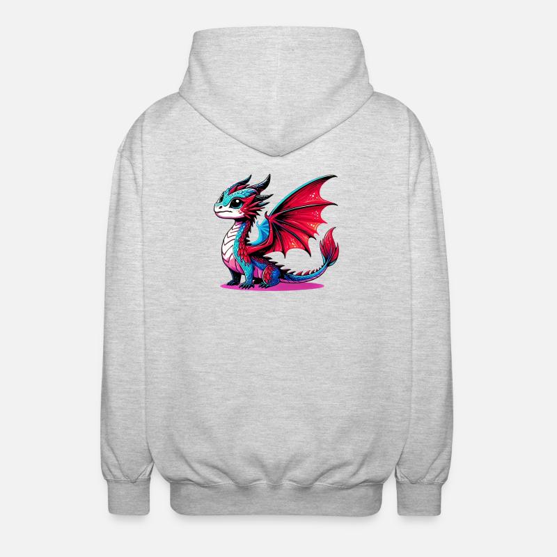 Dragon - Unisex Hooded Jacket - light heather grey