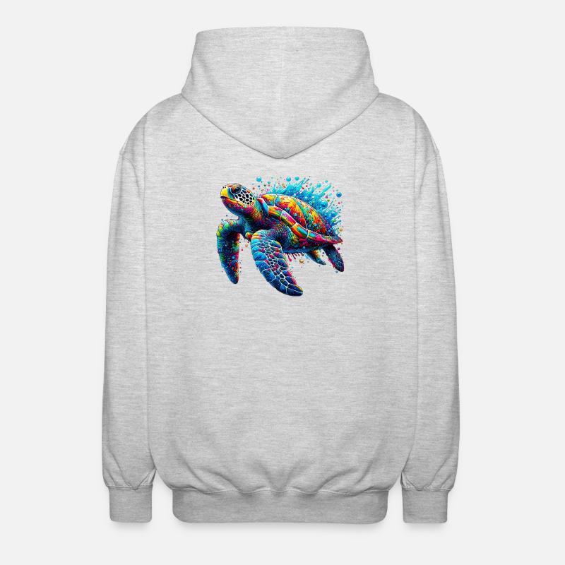 Tortue - Veste à capuche unisexe - gris clair chiné