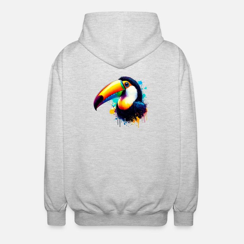 Tukan - Unisex Kapuzenjacke - Hellgrau meliert