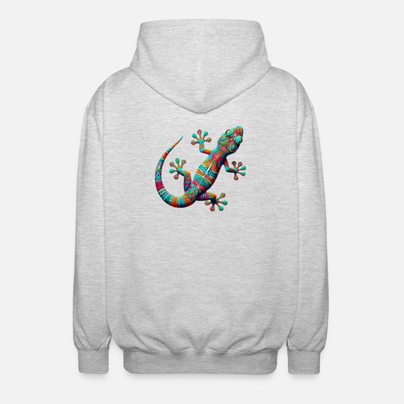 Gecko - Veste à capuche unisexe - gris clair chiné