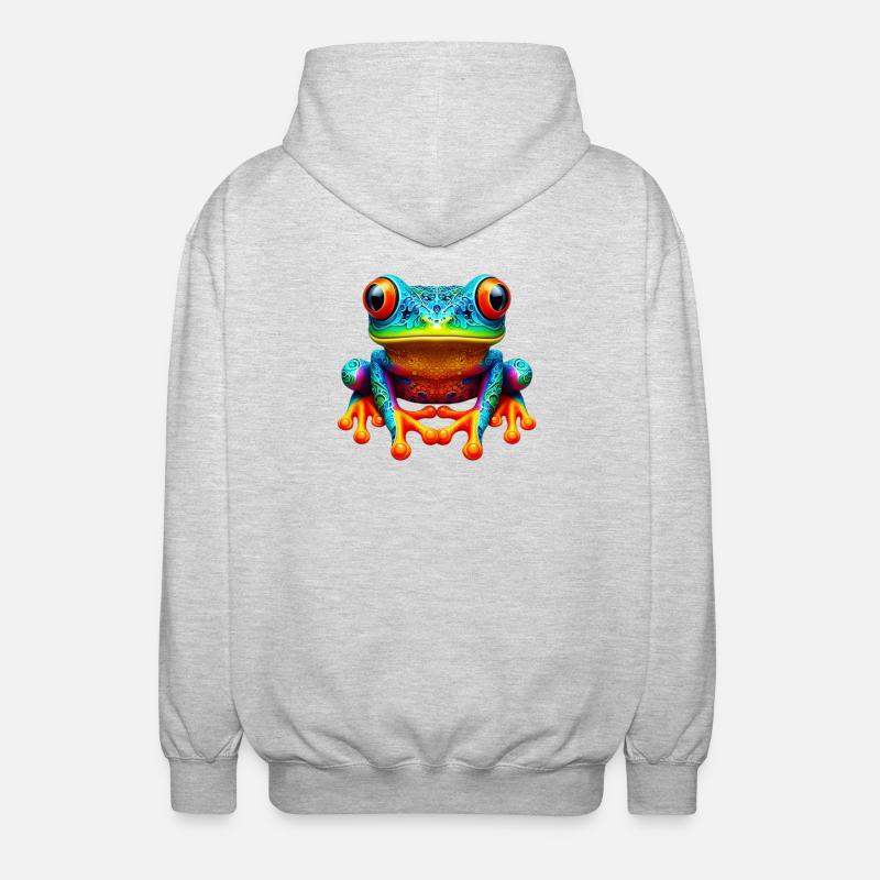 Frosch - Unisex Kapuzenjacke - Hellgrau meliert