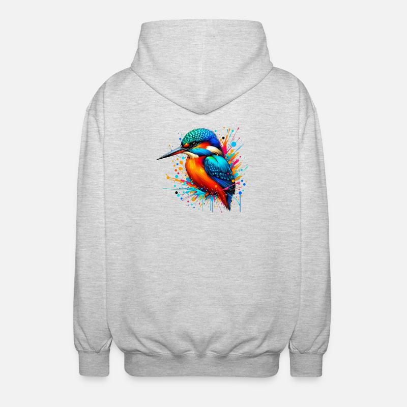 Eisvogel - Unisex Kapuzenjacke - Hellgrau meliert