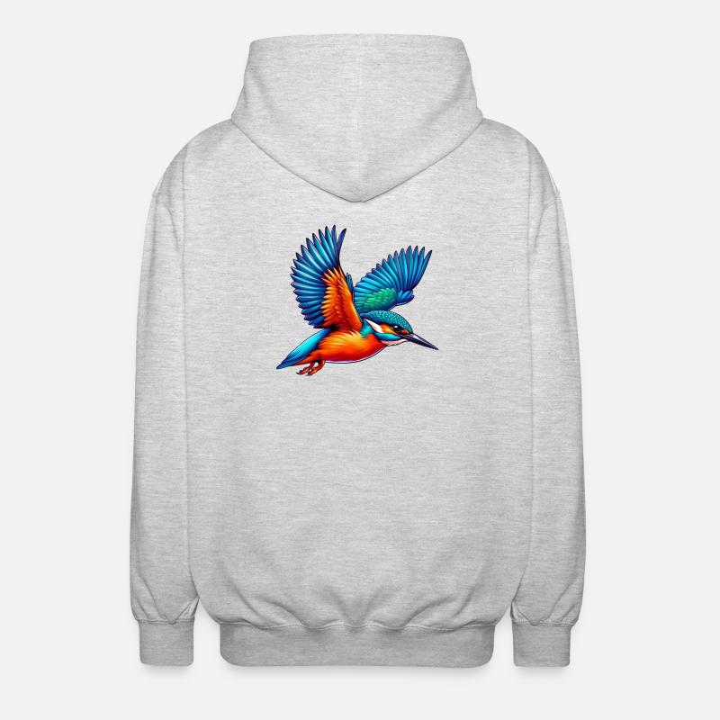 Eisvogel - Unisex Kapuzenjacke - Hellgrau meliert
