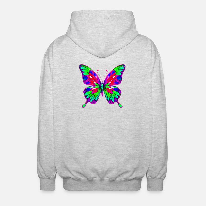Papillon - Veste à capuche unisexe - gris clair chiné