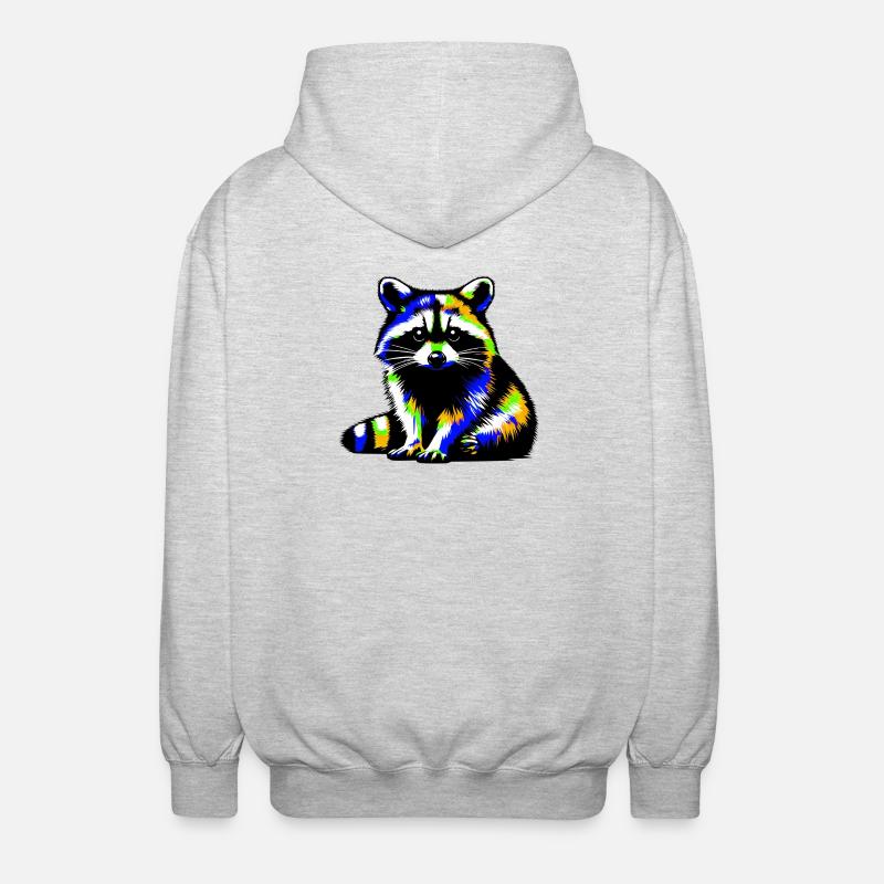 Waschbär - Unisex Kapuzenjacke - Hellgrau meliert