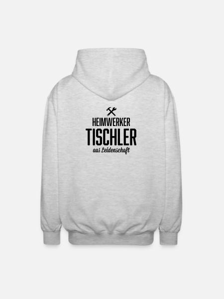 Heimwerker Tischler - Unisex Kapuzenjacke - Hellgrau meliert