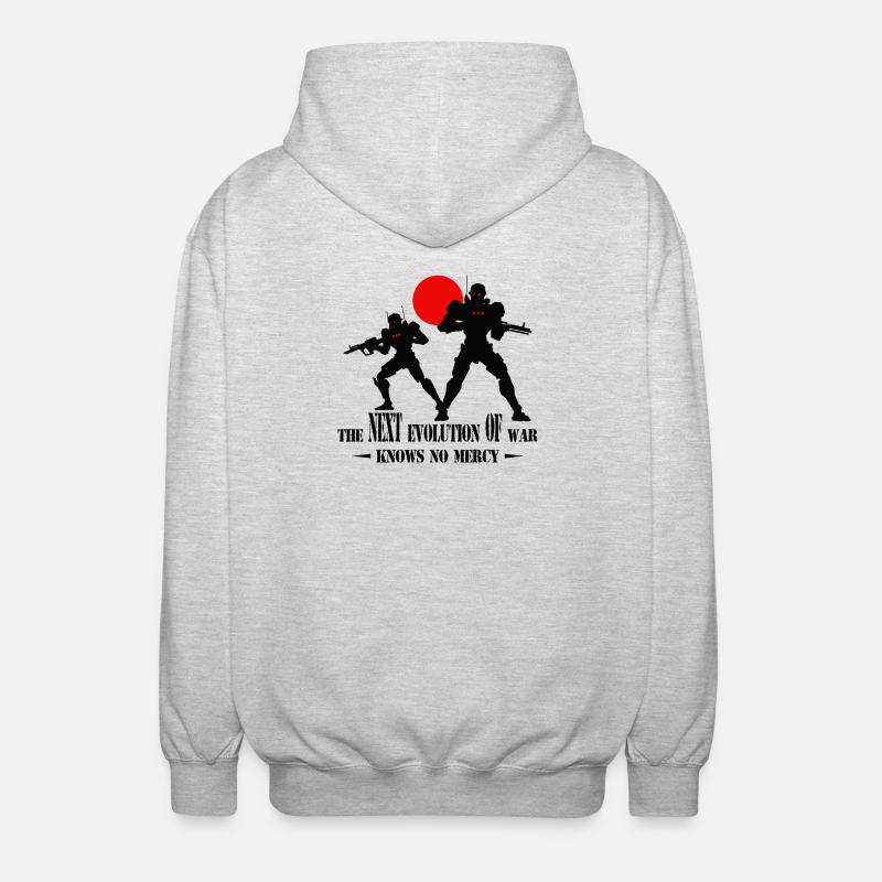 Ai Combat Robot - Veste à capuche unisexe - gris clair chiné