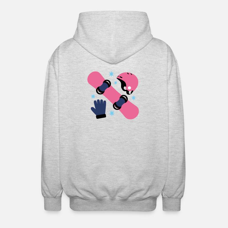 Glam Skate Pink und Blauer Helm - Unisex Kapuzenjacke - Hellgrau meliert