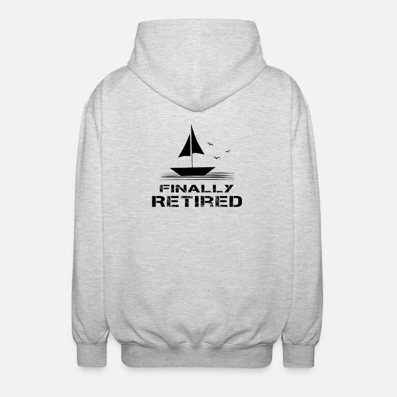 Retrait cadeau de retraite - Veste à capuche unisexe - gris clair chiné