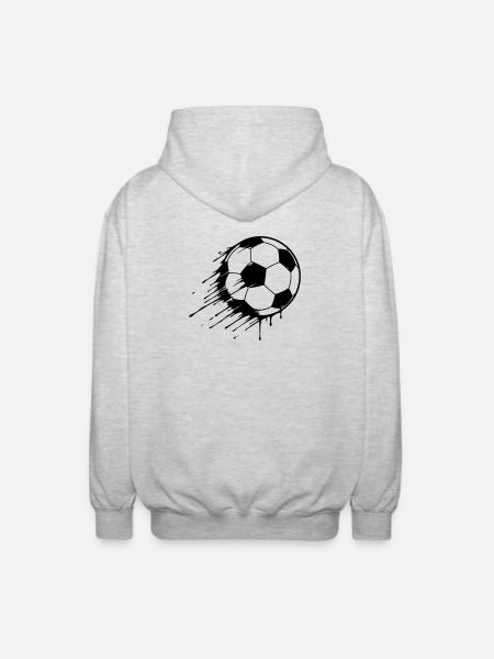 Football Action Graffiti - Unisex Hooded Jacket - light heather grey