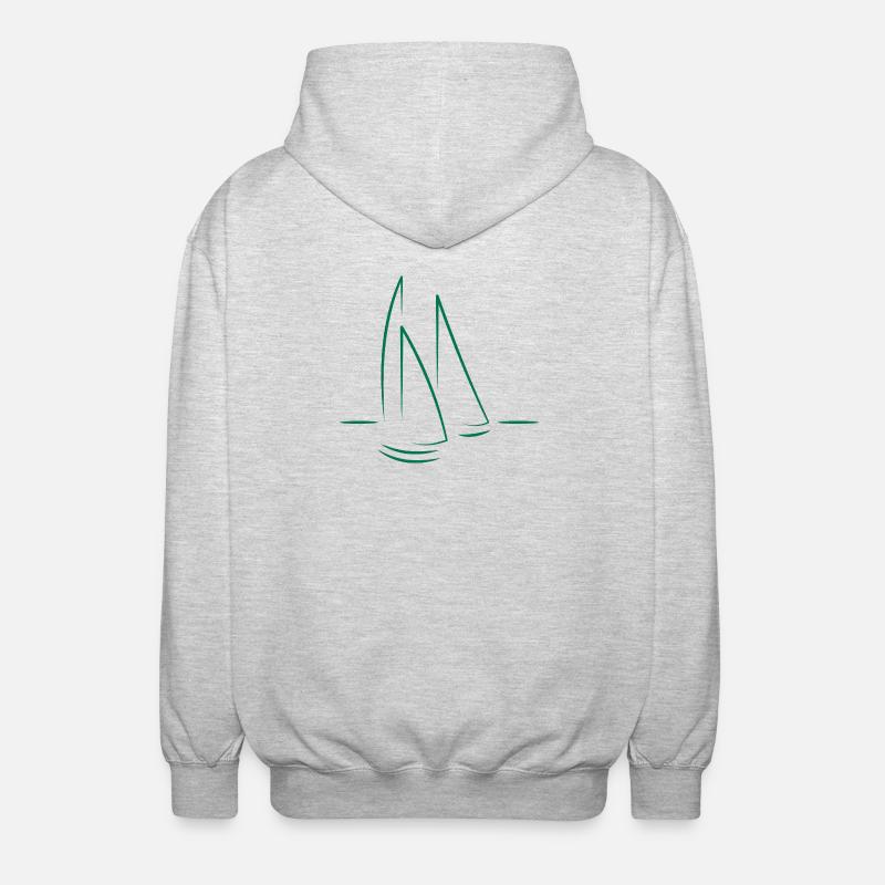 Sailboat Sailing Sailing - Unisex Hooded Jacket - light heather grey
