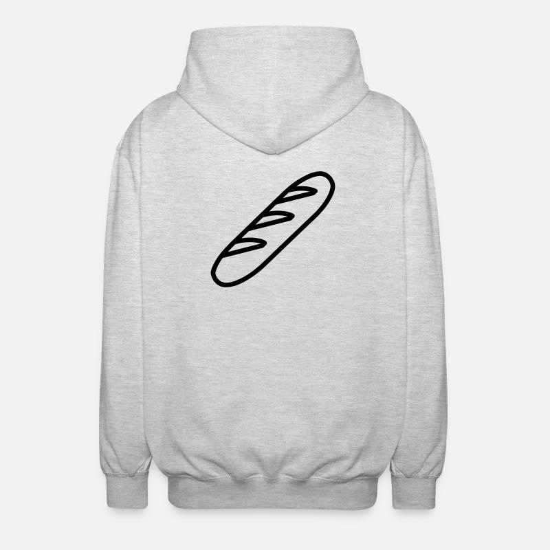 baguette_ - Unisex Kapuzenjacke - Hellgrau meliert