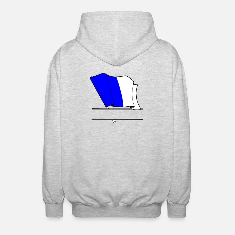 Spa Custom Flag - Unisex Hooded Jacket - light heather grey