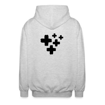 crosses - Unisex Kapuzenjacke - Hellgrau meliert - Hinten - AI Model Male 185 light (185cm)