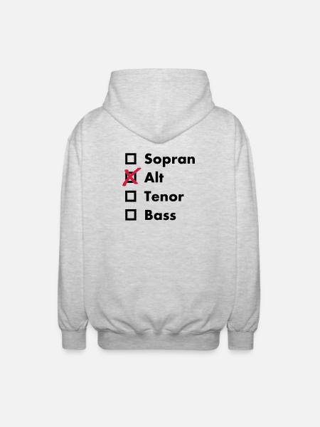 Alt - Unisex Kapuzenjacke - Hellgrau meliert