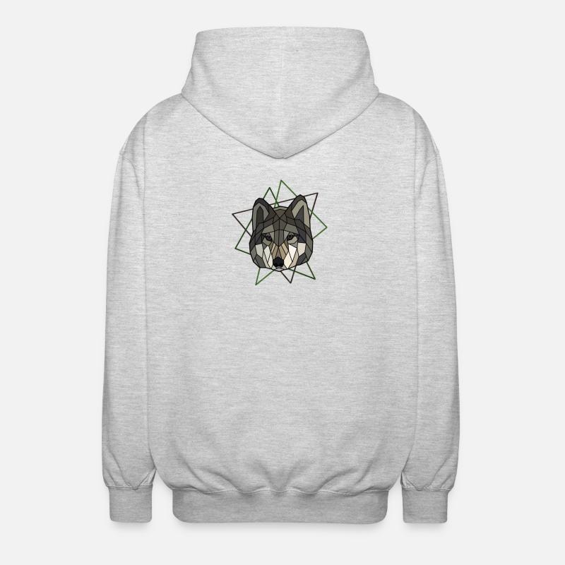 Wolf - Veste à capuche unisexe - gris clair chiné