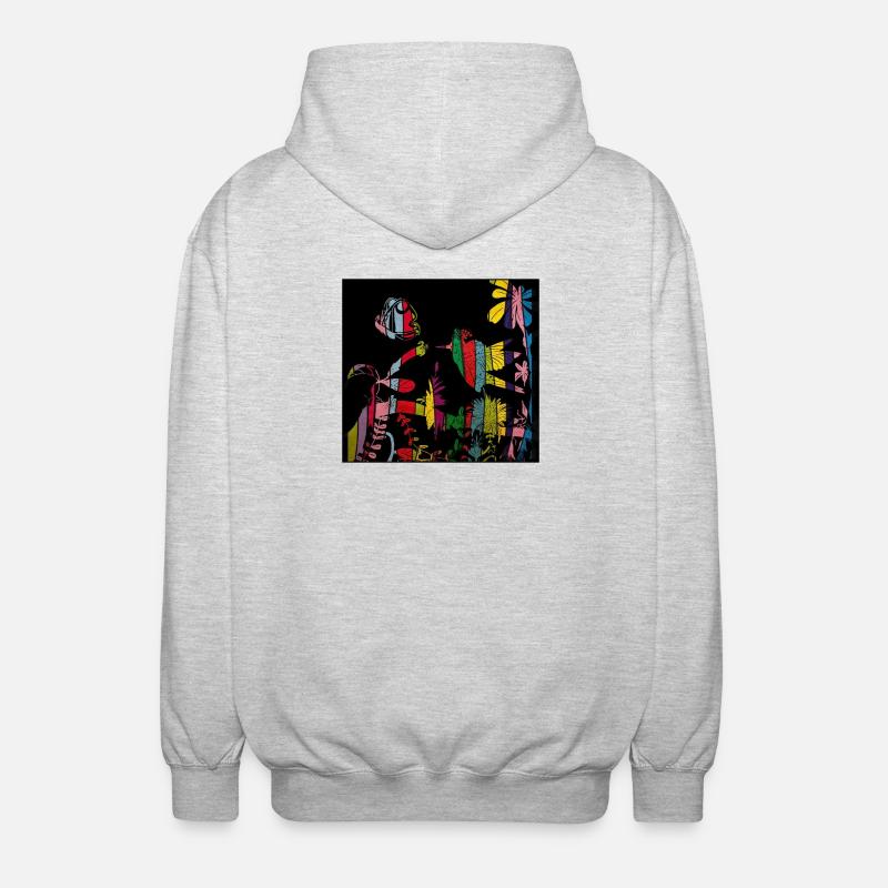 Hummingbird - Unisex Hooded Jacket - light heather grey