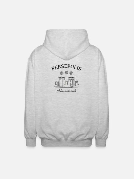 Iran, Persepolis, excavation site - Unisex Hooded Jacket - light heather grey